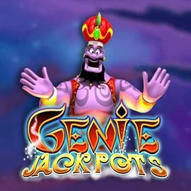 Genie Jackpots online game logo by Blueprint Gaming on elite-spins.uk
